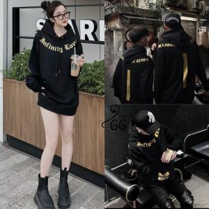 Áo hoodie an thuyên đôn chề level nỉ bông nam nữ cao cấp Chữ Vàng Great Love