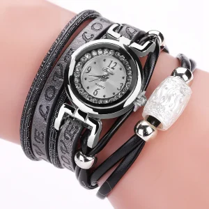 Đồng hồ đeo tay da bò Lady Bracelet Men Quartz Watch Bracelet