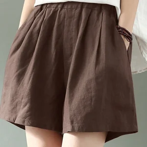 Quần short thường ngày lưng thun cotton có túi