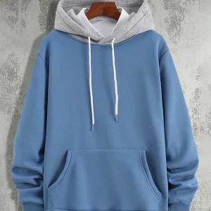 Áo hoodie dây rút thông thường kiểu Kangaroo Pocket dành cho nam