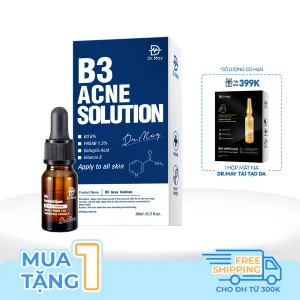 TINH CHẤT DR.MAY B3 GIẢM MỤN, DẦU NHỜN - DR.MAY B3 ACNE SOLUTION SERUM [TẶNG KÈM 1 HỘP MẶT NẠ DR.MAY TÁI TẠO DA TRỊ GIÁ 399K]