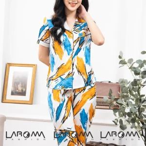 Bộ pijama hoạ tiết lửng nữ