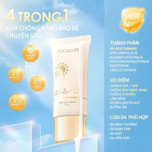 Kem Chống Nắng Dưỡng Trắng Da Ko Cồn FOCALLURE Soft Sun